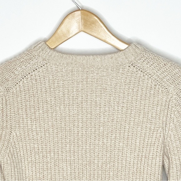 Athleta Sierra Crew Knit Wool Blend Sweater Beige Small - Picture 10 of 12